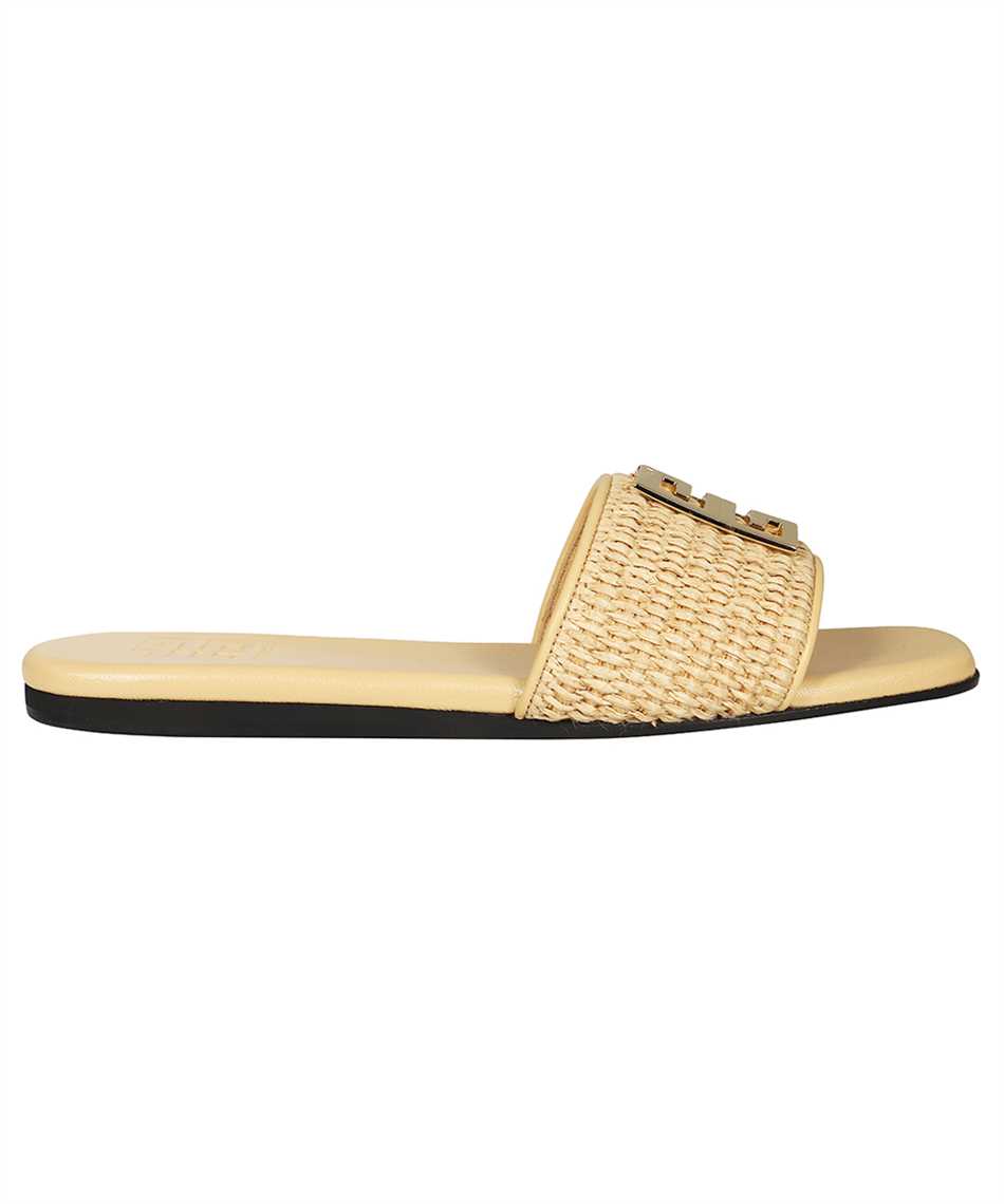 4G raffia slides with logo